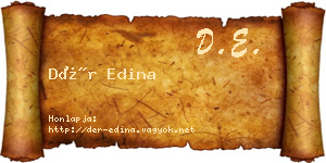 Dér Edina névjegykártya