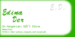 edina der business card